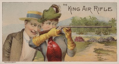 Amerikaanse handelskaart reclame voor King luchtgeweren door American School